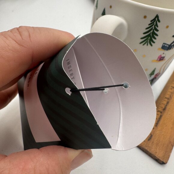 Peppermint & Pine Cup Mug Winter’s Scene Ice Skating Country Whimsical Rifle pap - Picture 9 of 12